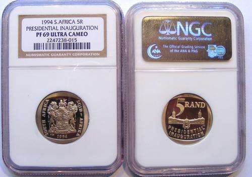 One away from perfect!!1994 R5 Pres. Inauguration NGC PF69UC.R1 Starting.NO RESERVE