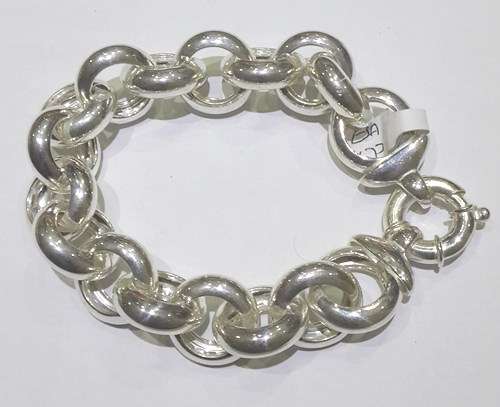 *New* 925 Sterling Silver 20 mm Belcher Bracelet 22 cm long