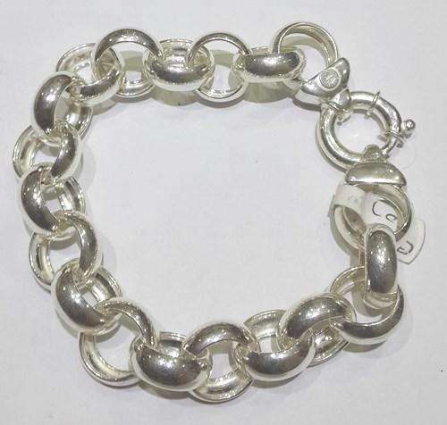 *New* 925 Sterling Silver 16mm Belcher Bracelet 23 cm long