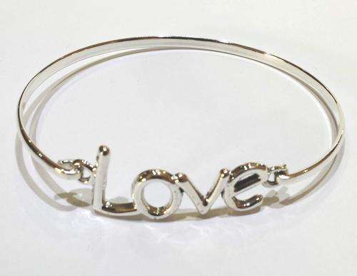 STERLING SILVER LOVE BANGLE