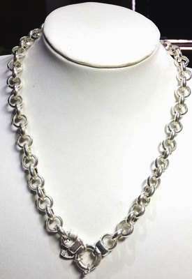 925 STERLING SILVER BELCHER CHAIN 12MM - 50 CM LONG
