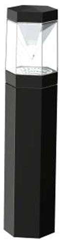 Micromark Black Plastic Hexagonal Bollard 600mm Kit. (Pack of 2)