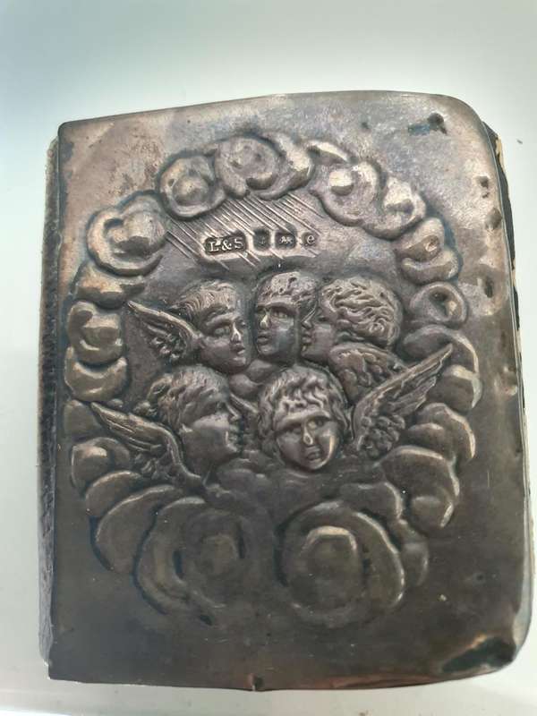 Antique MINIATURE Common Prayer Book with Sterling Silver Cover