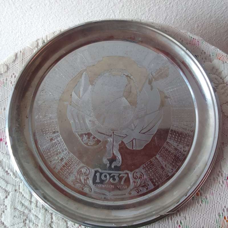 Antique Silver plated tray and forks made in England