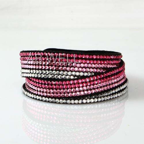 SWAROVSKI STYLE WRAP WRISTBAND - 4 PIECE