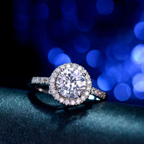 ***STUNNING***AAA CUBIC ZIRCONIA 2 CARAT LUXURY ENGAGEMENT RING 6/16.51mm DIAMETER