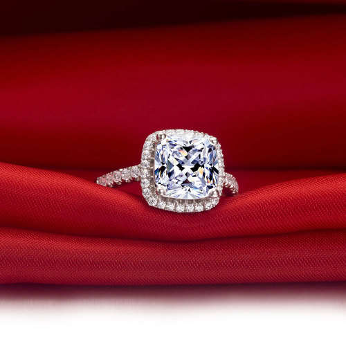 ***REMARKABLE***925 STERLING SILVER SAPPHIRE*AAA CUBIC ZIRCONIA ENGAGEMENT RING 7/17.35MM DIAMETER