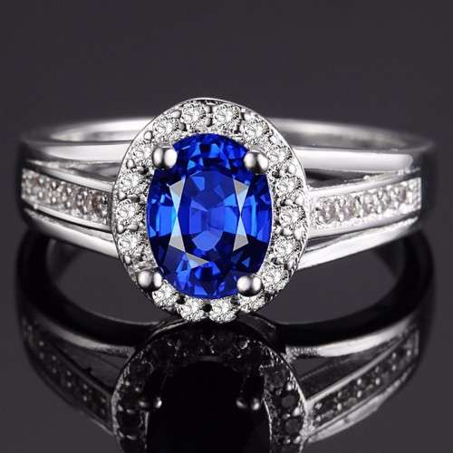 **ABSOLUTELY BEAUTIFUL** PLATINUM PLATED LUXURY RING SIZE O 7/17.35MM