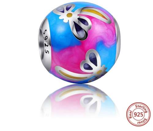 925 Genuine Sterling Silver Colour Enamel Charm - 5 Options