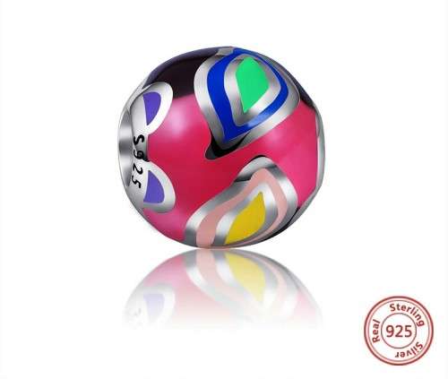 925 STERLING SILVER HIGH POLISHING COLOUR ENAMEL CHARM
