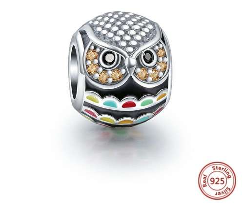 BEAUTIFUL 925 STERLING SILVER OWL ANIMAL CHARM