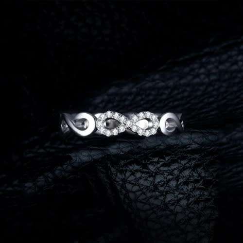 Sterling Silver Infinity Forever Love Ring