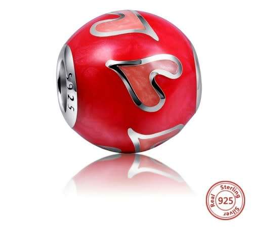 925 Genuine Sterling Silver Colour Enamel Charm - 5 Options