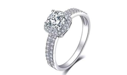 Genuine Sterling Silver 1.1ct Cubic Zirconia Promise Ring