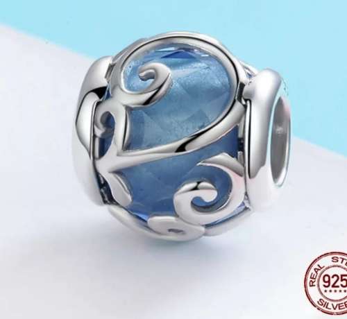 925 Genuine Sterling Silver Dancing Waves Charm