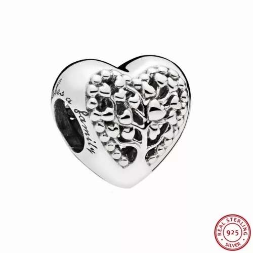 925 Sterling Silver Flourishing Heart Charm