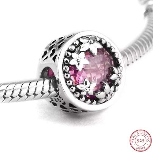 NEW 100% 925 Sterling Silver Floral Charm