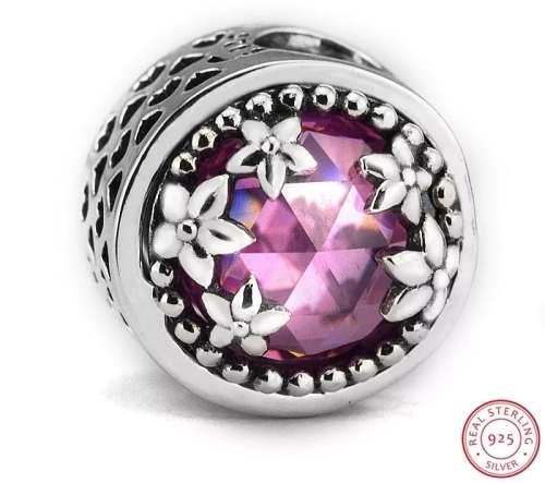NEW 100% 925 Sterling Silver Floral Charm