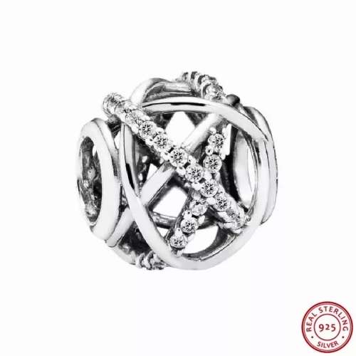 925 Sterling Silver Galaxy Openwork Charm