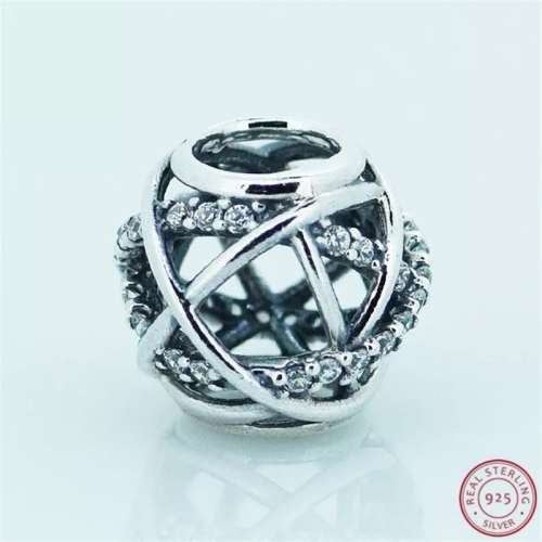 925 Sterling Silver Galaxy Openwork Charm