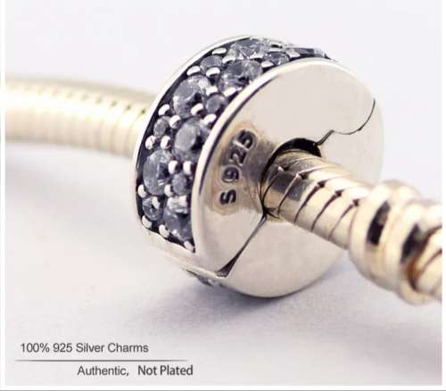 925 Sterling Silver Shining Elegance Clip Charm