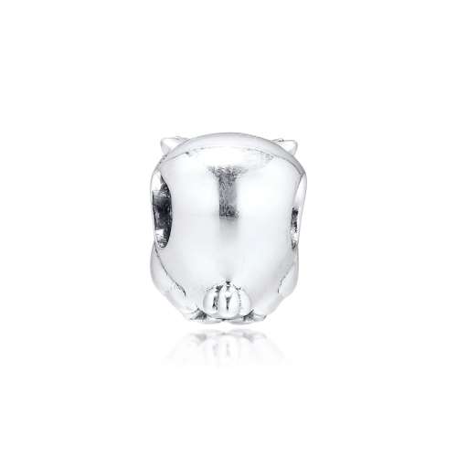 925 Sterling Silver Sparkly Owl Charm