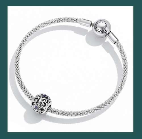925 Sterling Silver Classic pattern Charm