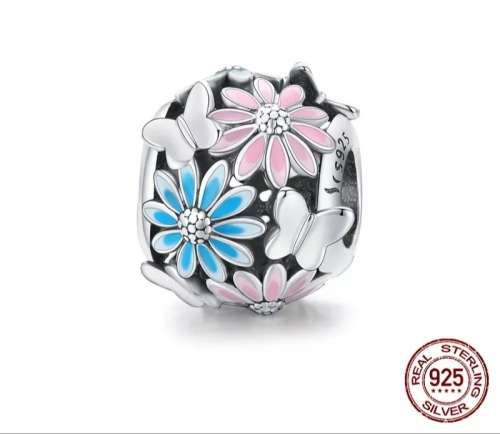 925 Sterling Silver Daisy  Charm