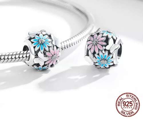 925 Sterling Silver Daisy  Charm