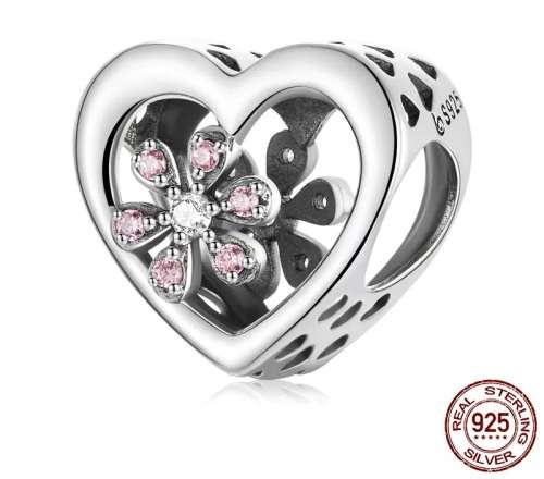 925 Sterling Silver heart Charm