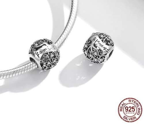 925 Sterling Silver Family tree charm