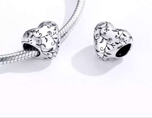 925 Sterling Silver Classic Heart Charm