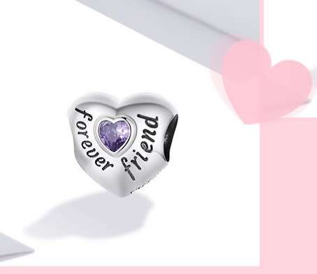 925 Sterling Silver Forever Friend Charm