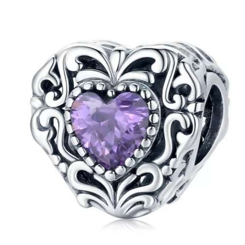 Sterling Silver Vintage  Heart Charm