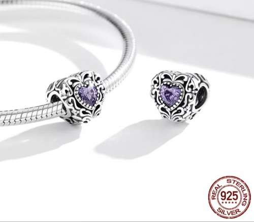 Sterling Silver Vintage  Heart Charm
