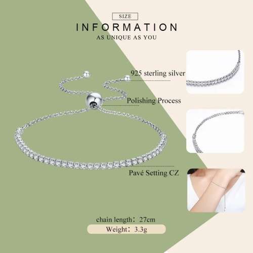 925 Sterling Silver Tennis Bracelet