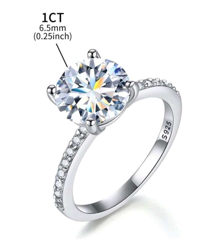 Sterling Silver S925 Eternity Ring