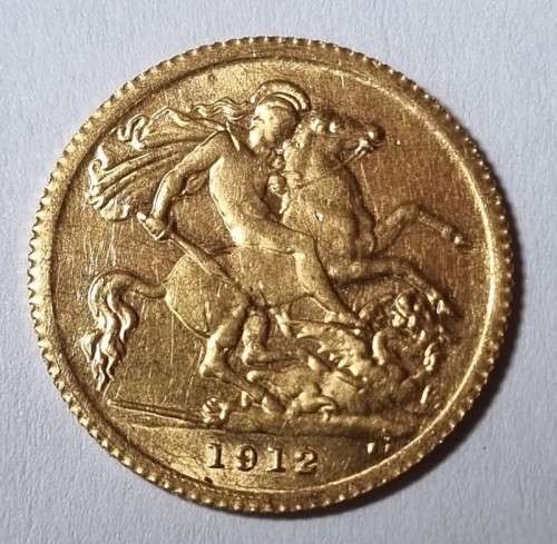 1912 GOLD HALF SOVEREIGN KING GEORGE