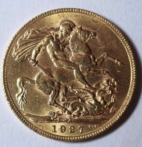 1927 GOLD FULL SOVEREIGN KING GEORGE