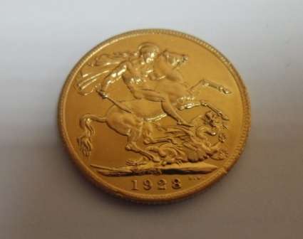 BRITISH GOLD SOVEREIGN 1928 22CT GOLD