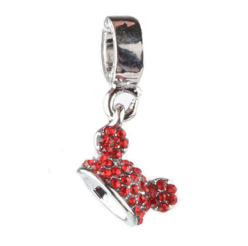 925 Silver mouse hat CZ Charm Beads Fit European Charm Bracelet Pendant