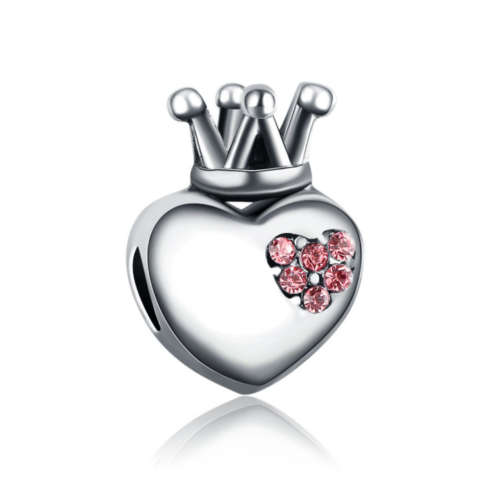 925 Silver Love Crown Charm