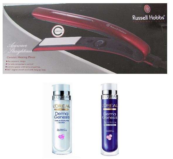 Loreal Derma Genesis Day & night cream & brand new russel hobbs hair straightner (R900.00 value)