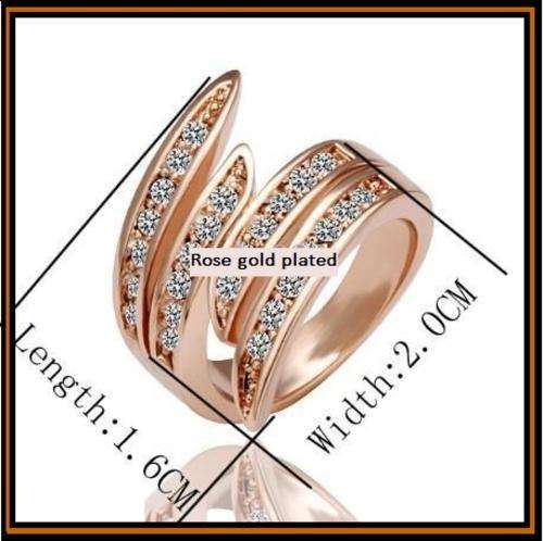 18k rose gold plated ring (size 7 or 8)
