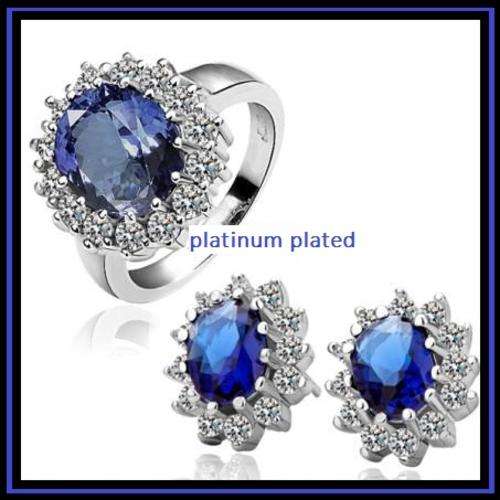 THIS WEEKEND ONLY ***FREE SHIPPING** 18K PLATINUM PLATED JEWELLERY SET