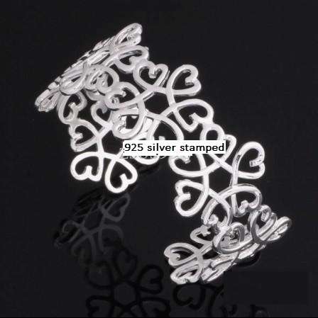 BEYOND STUNNING!!!! 925 STERLING SILVER STAMPED CUFF BRACELET