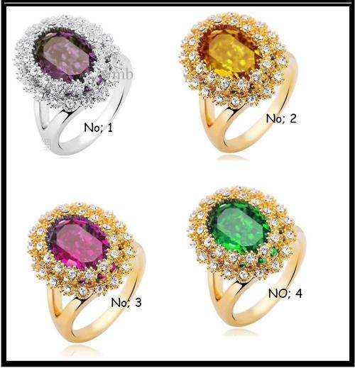 BEYOND STUNNING!!!! 18k GOLD PLATED RING ****CHOOSE YOUR COLOUR****
