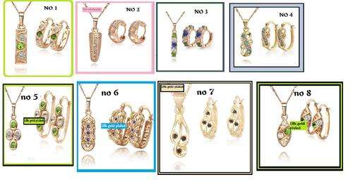 BEYOND STUNNING!!!! 18k Gold plated necklace and earrings set *** Winning bidder can choose style***