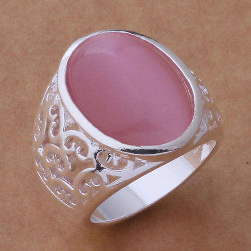 FREE SHIPPING***925 STAMPED SILVER PLATED OPAL RING***FOUR COLOURS TO CHOOSE FROM***350.00 VALUE***