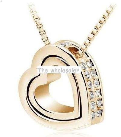 REDUCED SHIPPING ** GOLD PLATED NECKLACE SET WITH RHINESTONES
